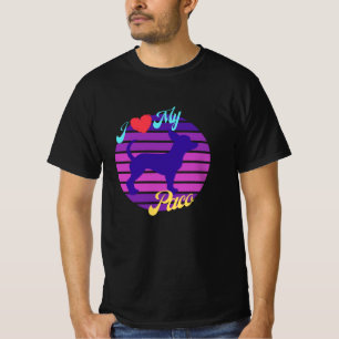 T-shirt Love My Paco Chihuahua Dog Retro Sunset