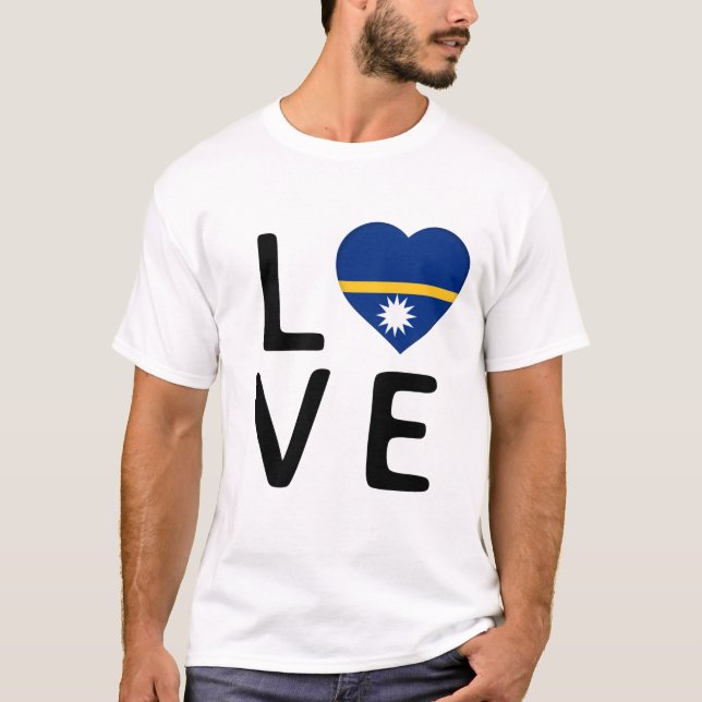 T-shirt Love - Nauru Drapeau (Devant)