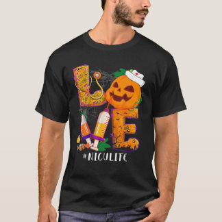 T-shirt Love NICU Nurse Life Halloween Costume Citrouille