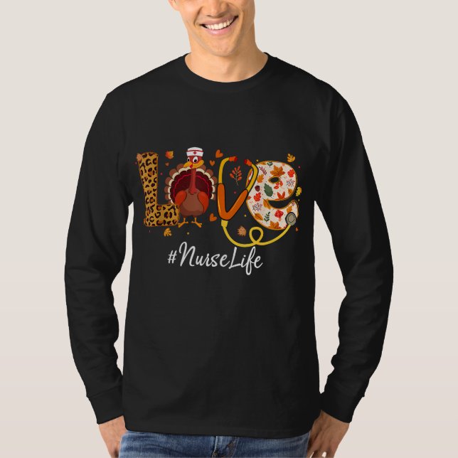 T-shirt Love Nurse Life Turquie Funny Nurse Thanksgiving (Devant)