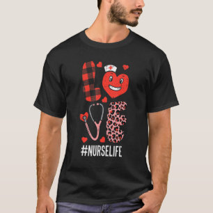 T-shirt Love Nurse Valentines Day Scrub Valentine RN ICU E