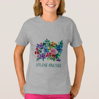 T-shirt Love One Another-Phoebe Floral Inspirational 