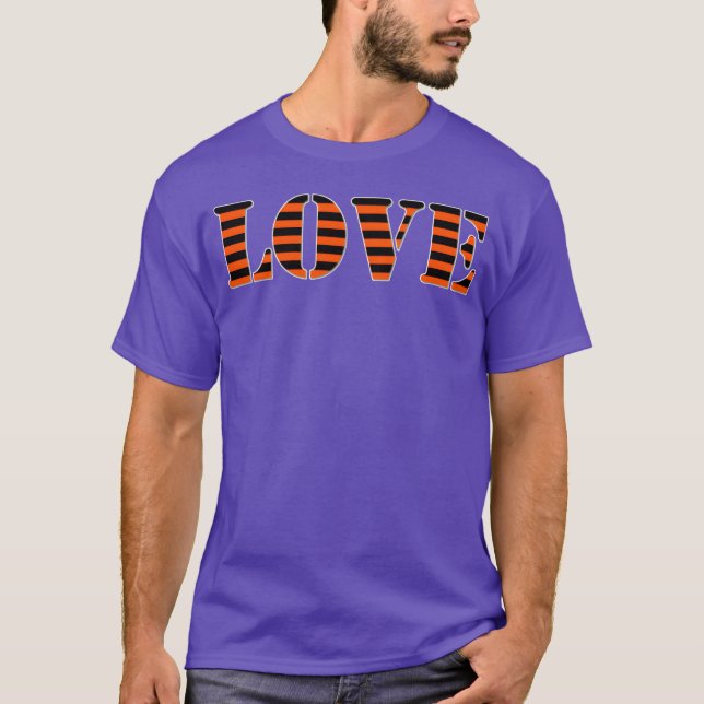 T-shirt LOVE ORANGE rétro (Devant)