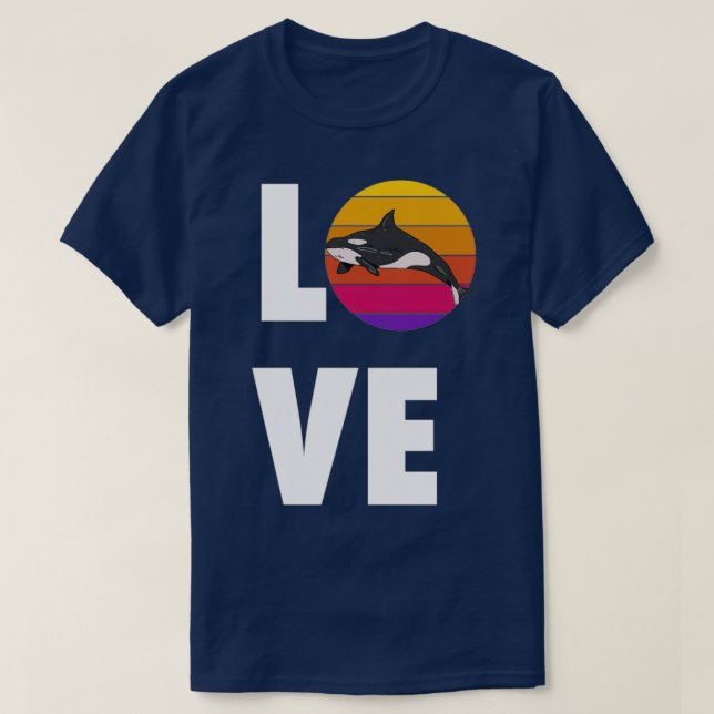 T-shirt Love Orca Killer Whale Orca Lover Beach (Design devant)