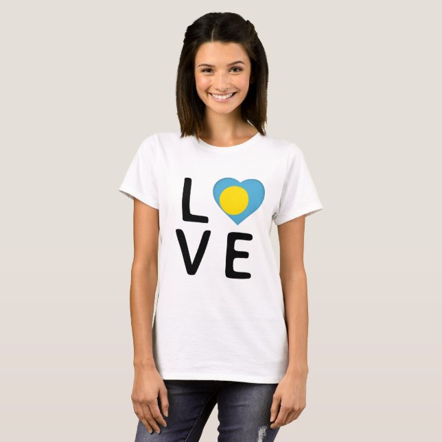 T-shirt Love - Palau Drapeau (Devant entier)