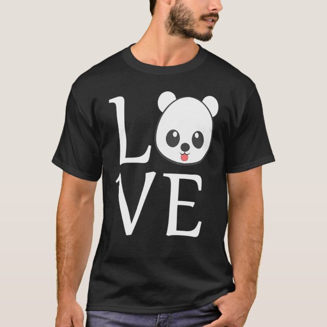 T-shirt Love Panda Bear Cute Panda Bear Classic (Devant)
