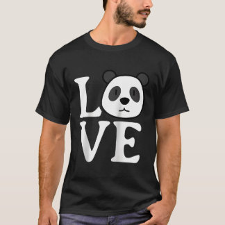 T-shirt Love Pandas Panda Bear Panda Baseball