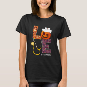 T-shirt Love Paredic Nurse Life Nurse Halloween Citrouille