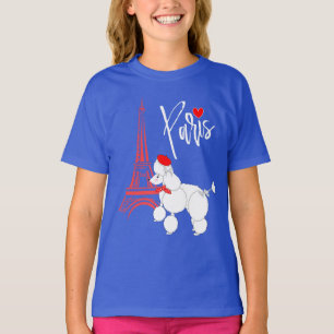 T-shirt Love Paris French Poodle Super Cute