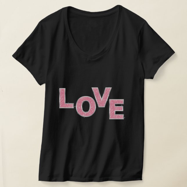 T-shirt Love Parties scintillant rose (Poser)