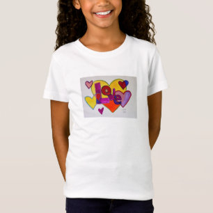 T-Shirt Love Patchwork Hearts Word Art Shirts