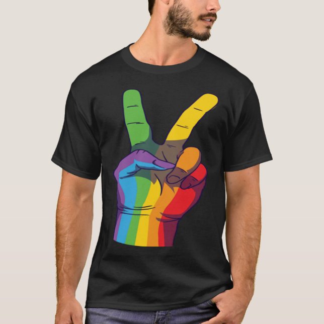 T-shirt Love Peace Hands (Devant)