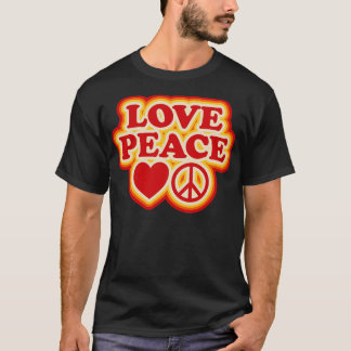 T-shirt Love Peace les années 70 Retro Design