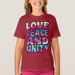 T-SHIRT LOVE PEACE UNITY.