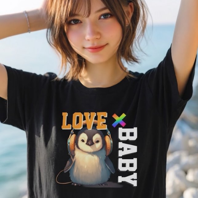 T-shirt LOVE × PENGUIN - Custom  (Créateur téléchargé)