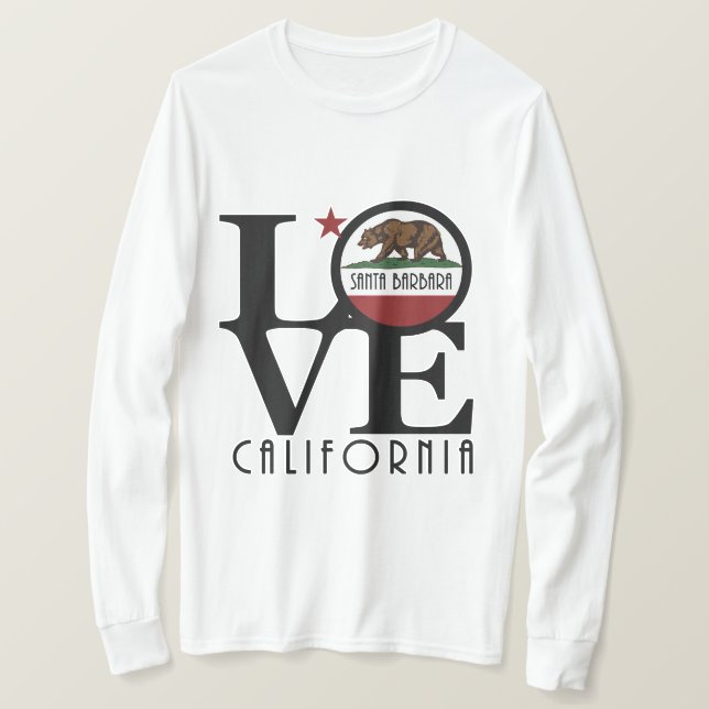 T-shirt LOVE Père Noël Barbara California (Design devant)
