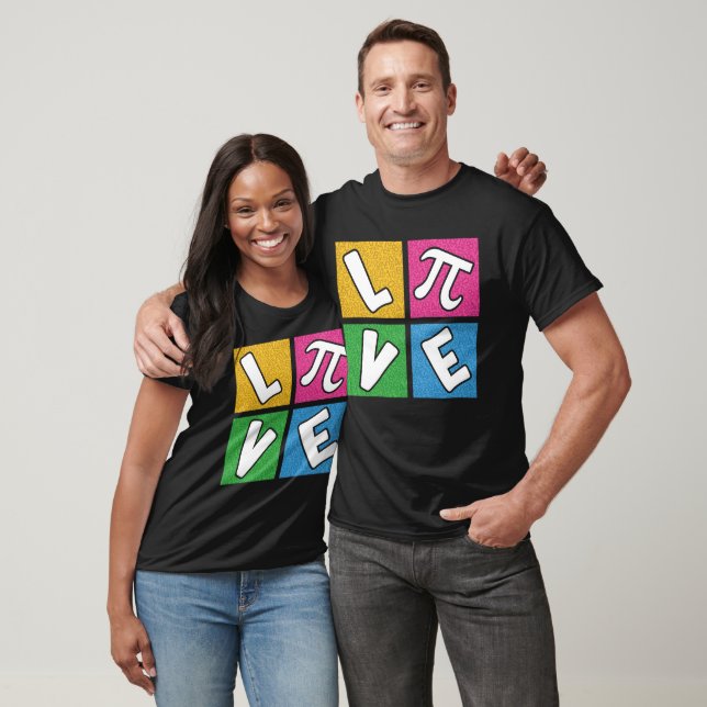 T-shirt LOVE PI Pop Art Math Design (Unisexe)