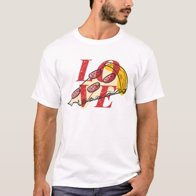 T-shirt Love Pizza (Devant)