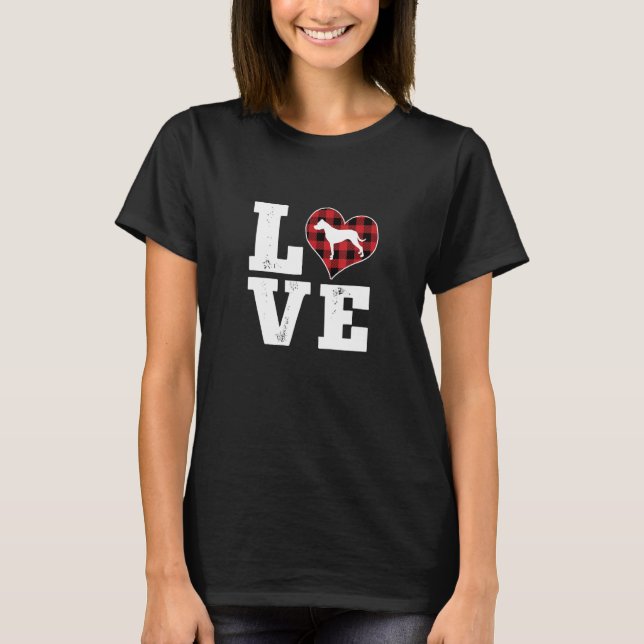 T-shirt Love Pomeranian Dog Lover Gifts Buffalo Plaid Vale (Devant)