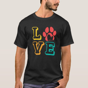 T-shirt Love Pomeranian Paw Pommy Chien race Spitz P allem