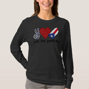 T-shirt Love Porto Rico Fier drapeau portoricain Puerto Ri