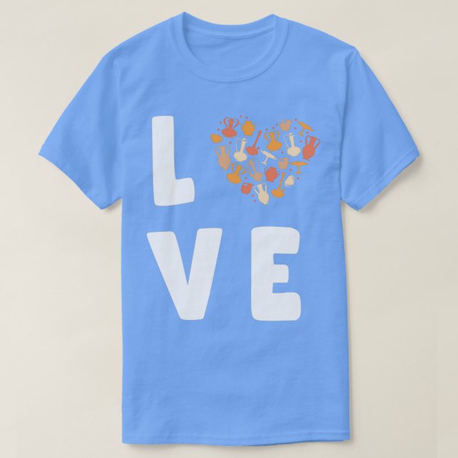 T-shirt Love Poterie Chemise Coeur Cadeau Femme Argile Cér (Design devant)