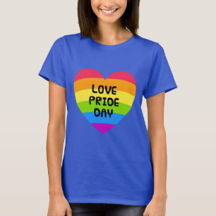 T-shirt Love Pride Jour bleu femmes