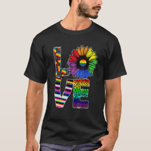T-shirt Love Pride Lgbt Rainbow Flag Inspirational Lgbtq