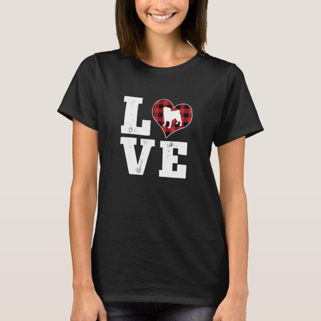 T-shirt Love Puggle Amoureux des chiens Cadeaux Buffalo Pl (Devant)