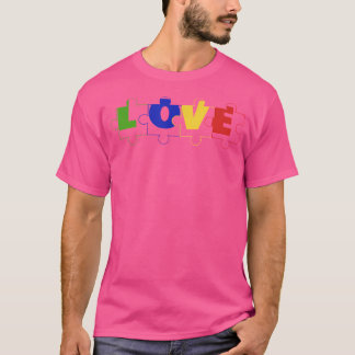 T-shirt Love Puzzle Jeu Jigsaw Puzzle Pièces G
