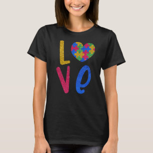 T-shirt Love Puzzle Sensibilisation sur l'autisme Mois mig