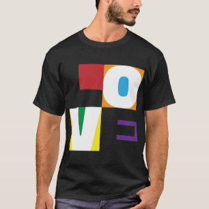 T-shirt Love Rainbow Colours Lettre moderne Art Design