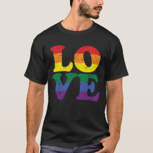 T-shirt Love Rainbow Flag LGBT Gay pride T Shirt 6