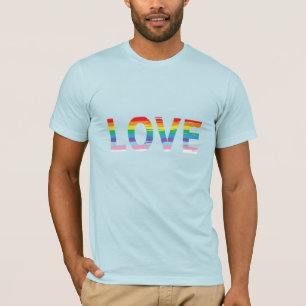 T-shirt LOVE Rainbow LGBTQIA Drapeau, lettre de fierté T-s