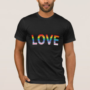 T-shirt LOVE Rainbow LGBTQIA Drapeau, lettre de fierté T-s
