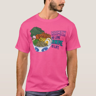 T-shirt Love Ramen Anime Noodles Kawaii Japonais Japon Ske