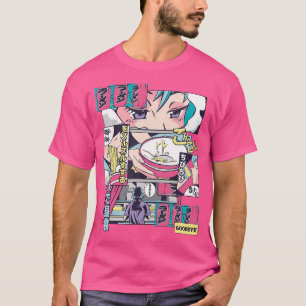 T-shirt Love Ramen Anime Noodles Kawaii Japonais Japon Ske