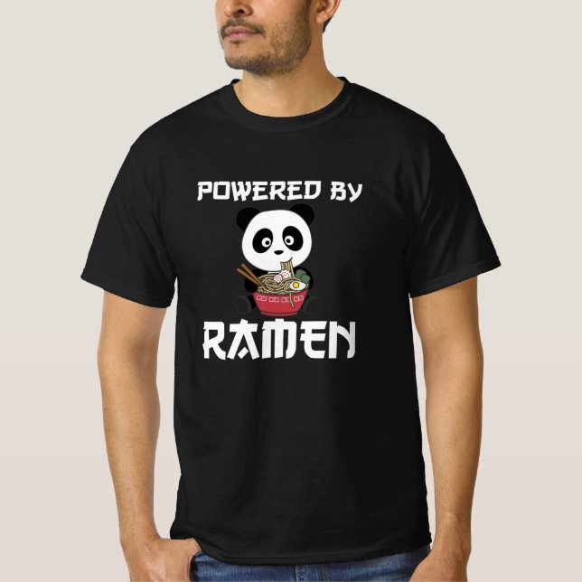 T-shirt Love Ramen Cute Panda Kawaii Pandas (Devant)