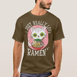T-shirt Love Ramen nouilles japonaises Shirt Kawaii Anime 