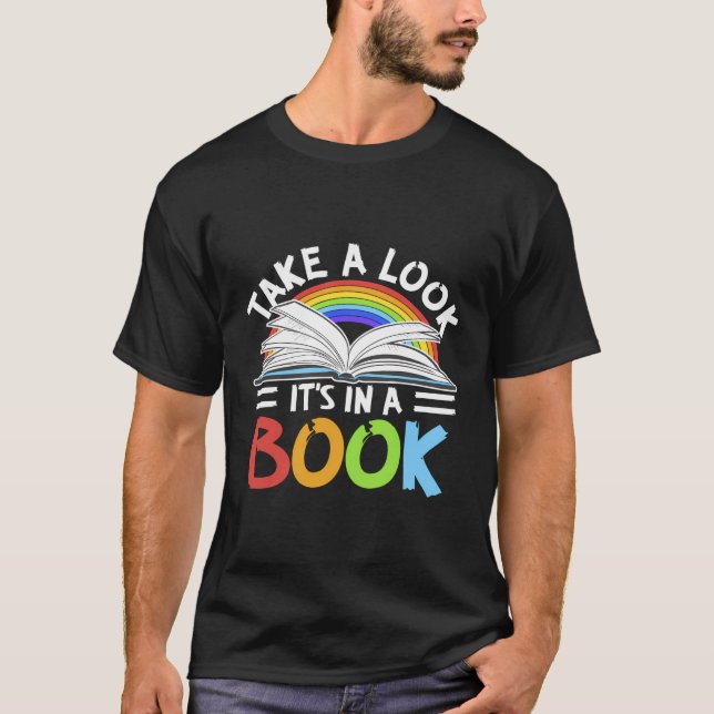 T-shirt Love Reading Love Rainbows Cadeau Retro Rainbow De (Devant)