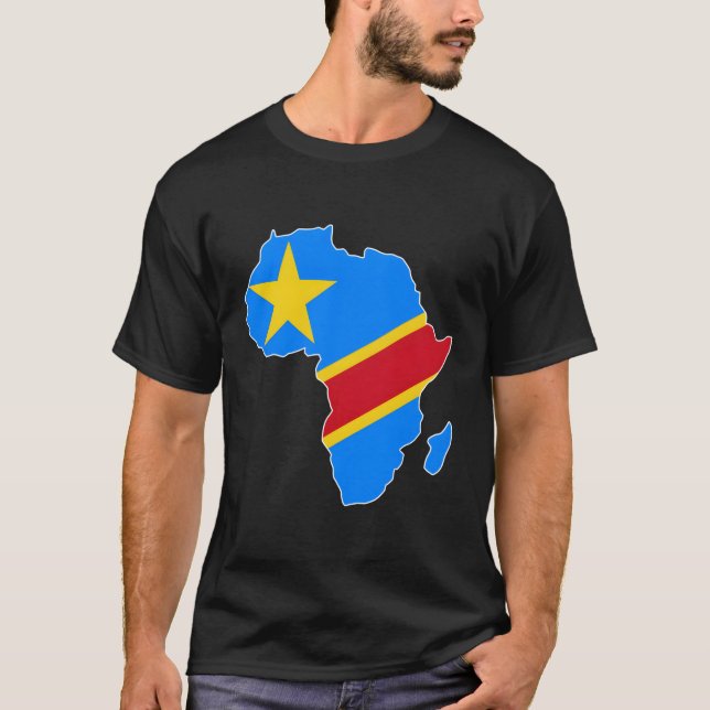T-shirt Love République Démocratique Du Congo Rdc Dc Drape (Devant)