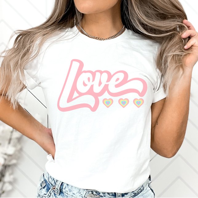 T-shirt Love Retro Saint Valentin Sweatshirt, Hearts Swe (Créateur téléchargé)