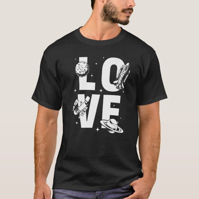 T-shirt Love Rocket Scientifique Space Astronaut Space Shi (Devant)