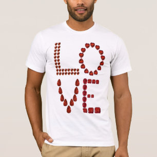 T-shirt Love - Ruby Gemstone Lettering