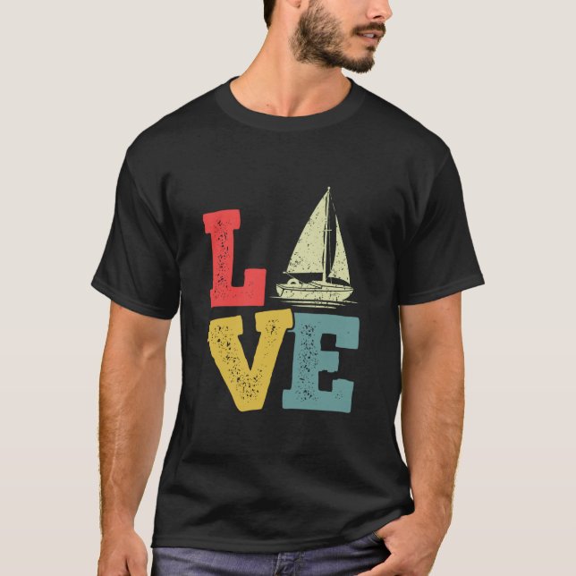 T-shirt Love Sailing Nautical Boat Adventure (Devant)