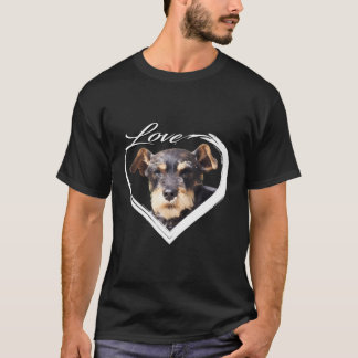 T-shirt Love Schnauzers Mini Amoureux des chiens chiot Gif