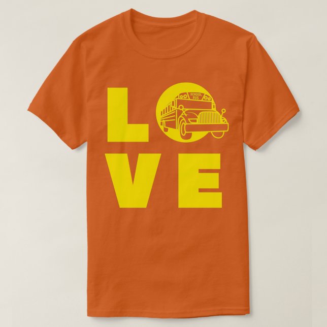 T-shirt Love School Bus (Design devant)
