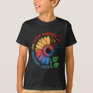 T-shirt Love Sensibilisation sur l'autisme Sunflower Puzzl