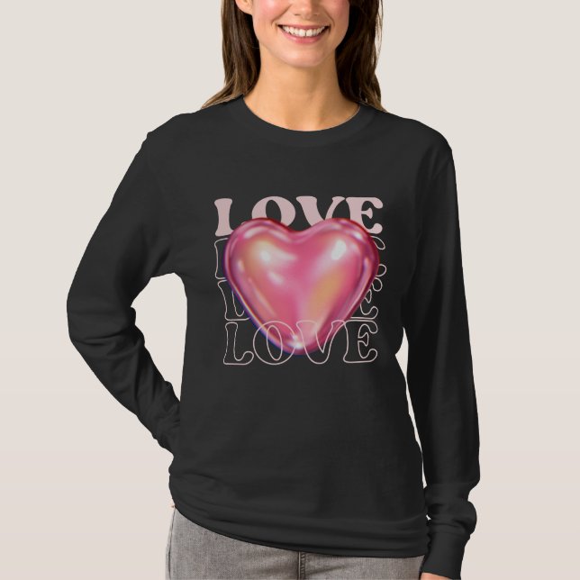 T-SHIRT LOVE SHIRT - ROSE LOVE (Devant)