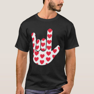 T-shirt Love Sign Language Heart ASL Valentine Day Idea Ne